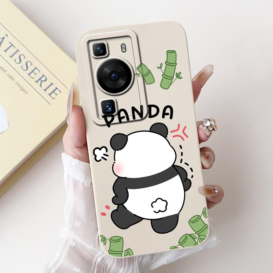 For Huawei P60 Pro Case MNA-LX9 Shockproof Cover Cute Cartoon Square Lens Protection Bumper For Huawei P60 Art P 60 P60Pro Funda