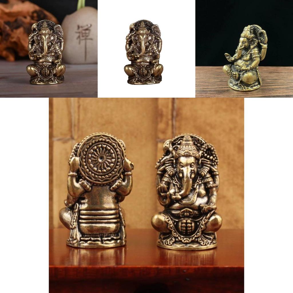 Lord Ganesa Sacred Brass Idol For Meditation Room And Spiritual Practice