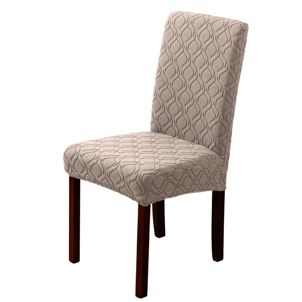 High Elastic Universal Chair Cover Jacquard Washable Dining Chair Slipcover Thickened Removable Chair Protector for Home Kitchen