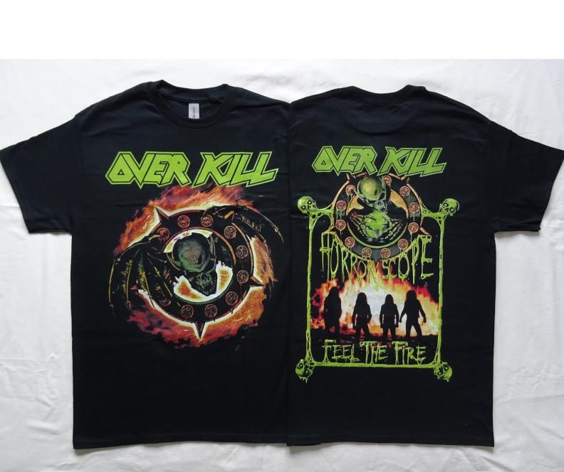 Horrorscope Feel The Fire Official Overkill Thrash Metal Legend Shirt Unisex T-Shirt S