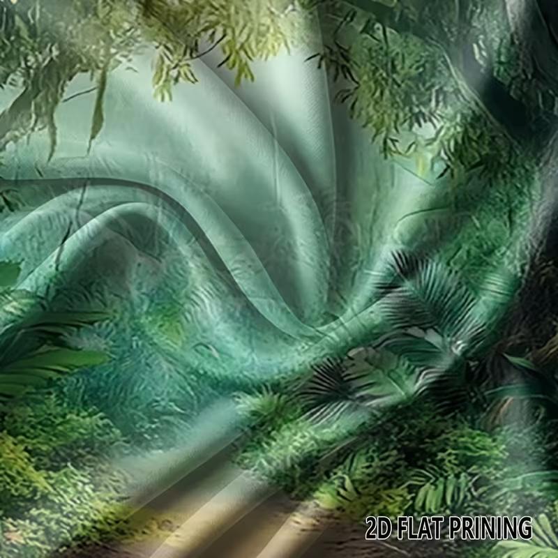 2D Dense Tropical Forest Studio Background for Nature Themed Photoshoot