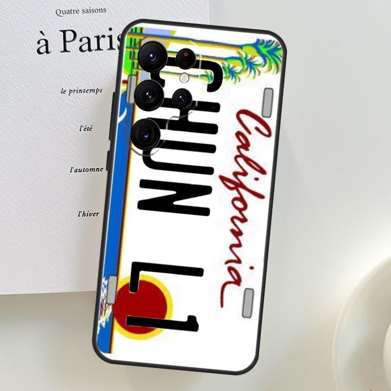 Retro License Plate Number Case For Samsung Galaxy S26 Ultra S25 S23 S22 S21 S24 Ultra S10 S20 Plus S25 FE Phone Cover