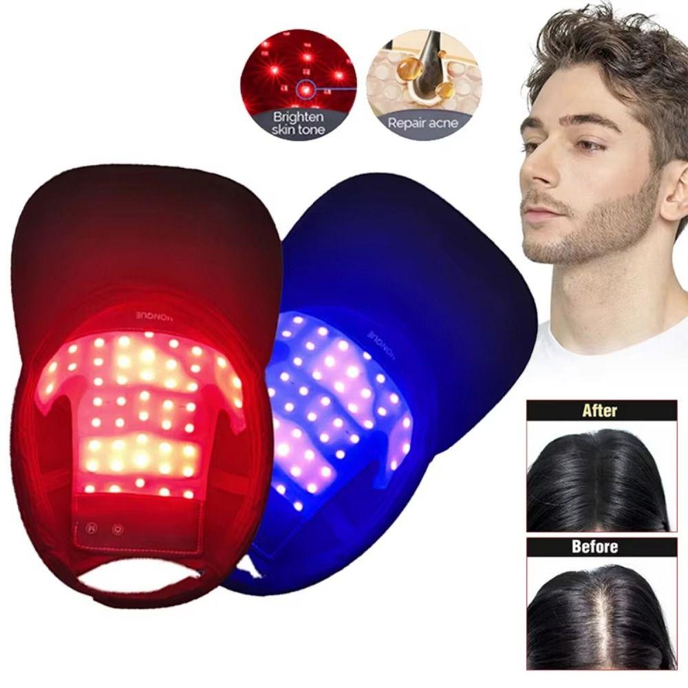 Red Blue Light Hair Growth Device Infrared Light Laser Hair Care Cap  for Men and Women