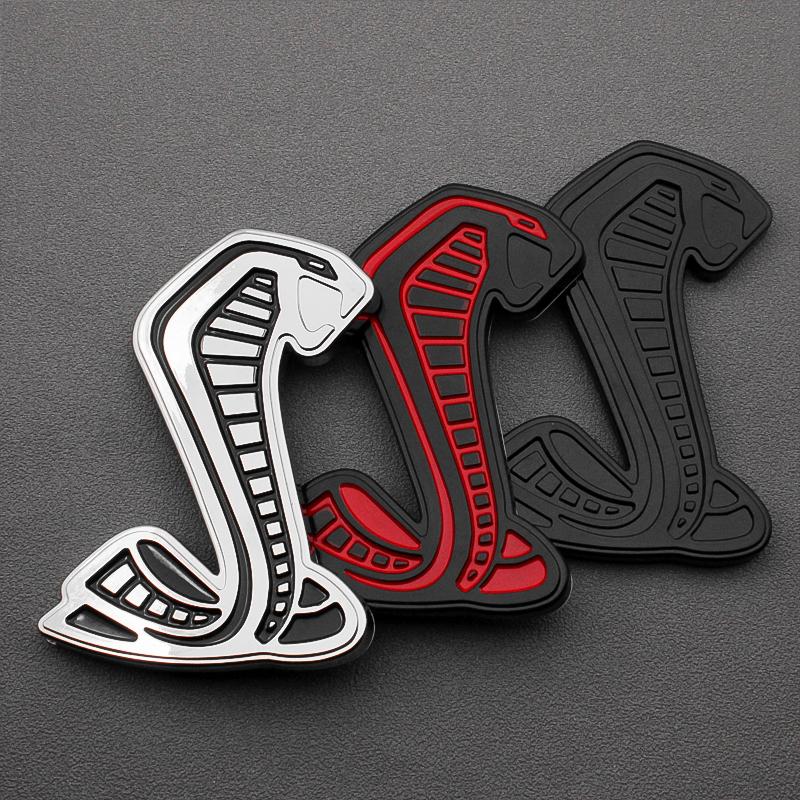 Cobra 3D Styling Metallaufkleber Frontgrill Emblem Karosserie Kotflügel Auto Heckaufkleber Dekor Zubehör Für SVT GT350 R GT500 Shelby