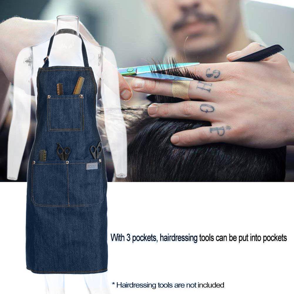 Hair Hairstyle Styling Tool Accessories Unisex Hanging Neck Hotel Restaurant Cafe Barber Shop Bakery Waiter Denim Apron