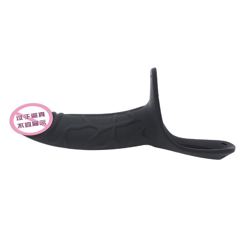 Silicone Hollow Penis Set Wearables for Males Lengthened Delay Ring Dildo Sets Bigger and Thicker Couple Sex Toys