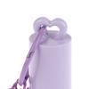 Tubo Smalto Labbra Rosa a Forma di Cuore da 2,5 ml con Portachiavi e Bastoncino Pennello Tubo Lucidalabbra Flacone Vuoto Contenitore Glassa per Labbra Strumento Trucco