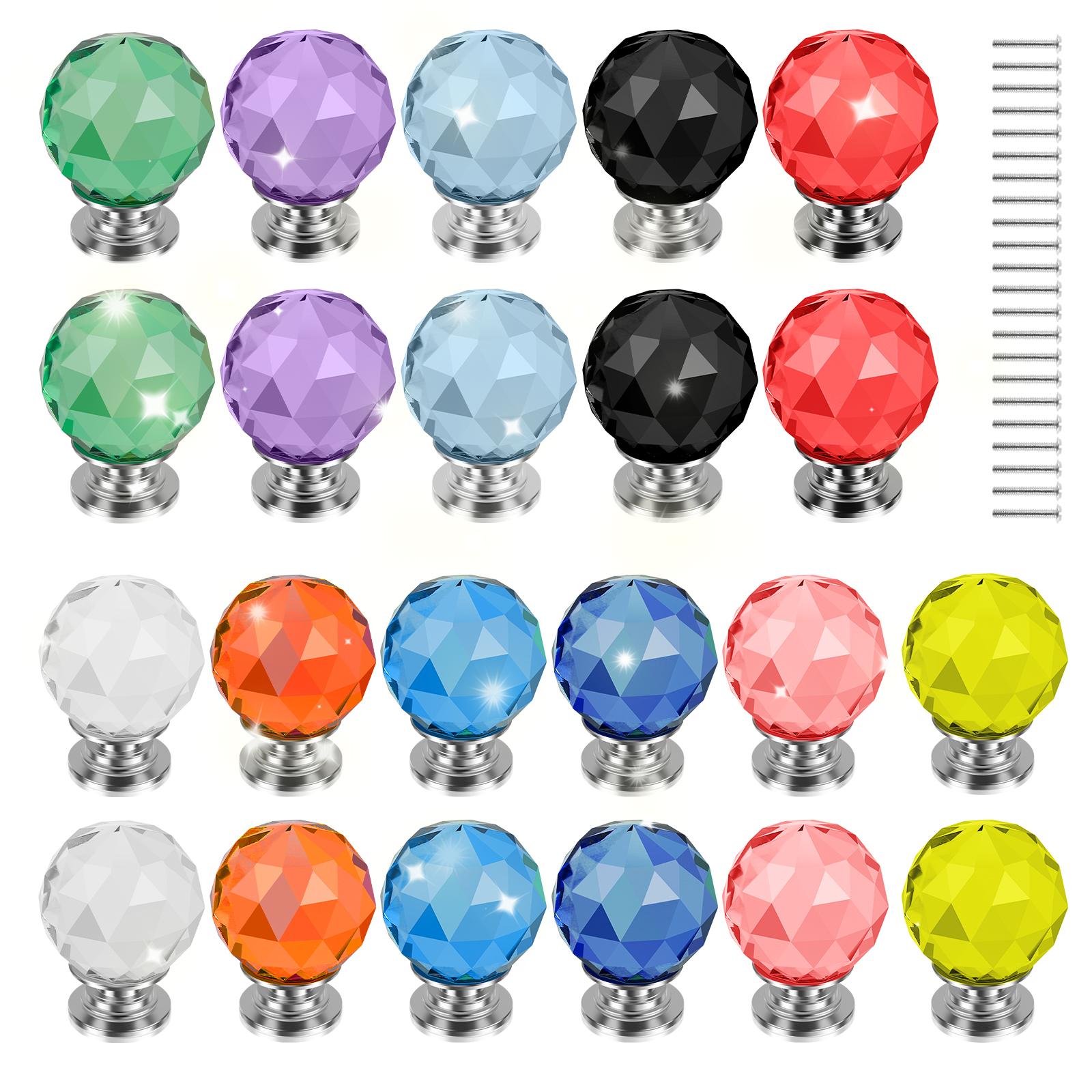 

Dresser Knobs Drawer Knobs Solid Pretty Glass Drawer Pulls Cabinet Knobs Easy to Install Glass Drawer Pulls Cabinet Knobs
