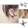 Punk Style Black Spider Ear Jewelry With Animal Motif For Fashion Enthusiasts