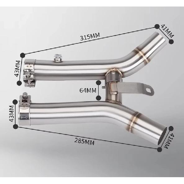 For SUZUKI Hayabusa GSX1300R GSXR1300 2008 - 2020 Motorcycle Exhaust Escape Modify Left Right Side Link Pipe Connect 51mm Muffer
