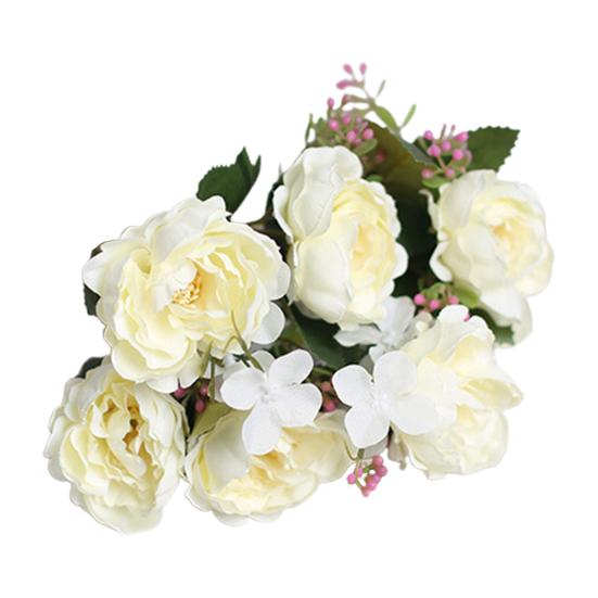 Fausse fleur, belle apparence, ne se fane pas, exquise, pratique, pivoine artificielle multicolore, ornement pour dortoir