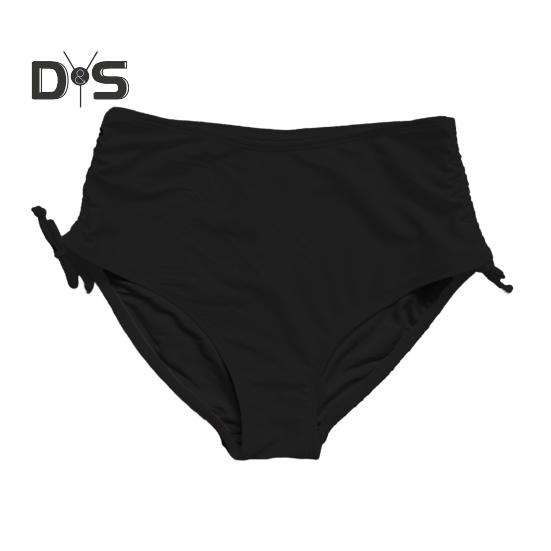 

Женские шорты для плавания с V-образным вырезом, затягивающийся шнурок, купальник-бикини, регулируемый низ, присборенные по бокам шорты для плавания, купальный костюм, шорты для серфинга XXL чёрный