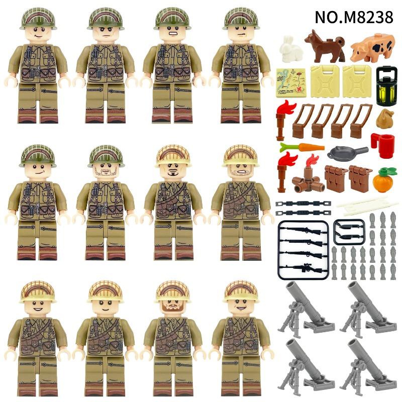 Expeditionary force police weapons field troops soldiers special police military small particle building blocks doll Boy toy