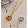 Eetit Stainless Steel Round Flower Necklace Pendant Chain Water Resistant Metal Individualistic Jewelry Wholesale