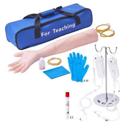 VEVOR Phlebotomie Übungsset, IV Venenpunktion Intravenöses Trainingsset, Hochsimulierter IV Übungsarm mit Tragetasche