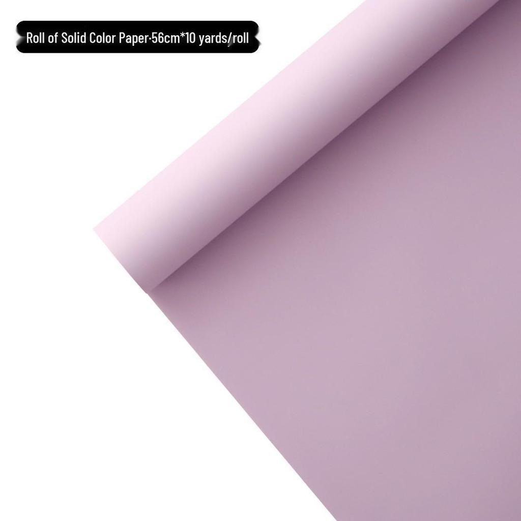 Korean Style Matte Floral Wrapping Paper - Morning Mist Roll, Skin-Feel, Waterproof.