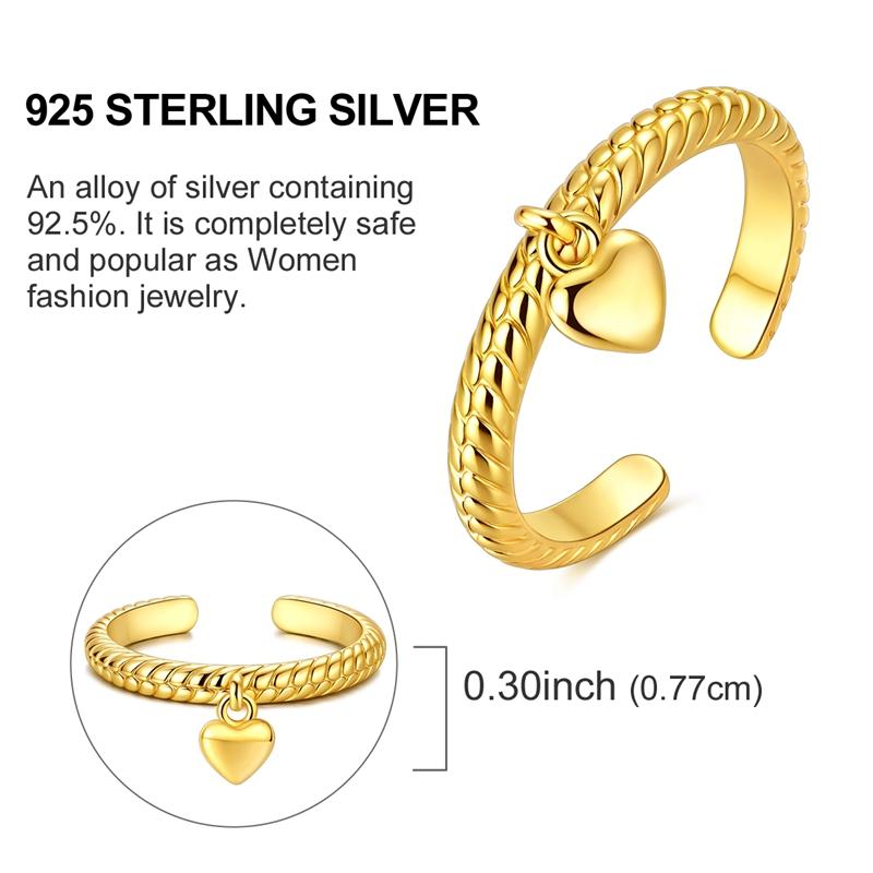 Copper Original Golden Heart Snake Bone Ring Women'S Anniversary Gift Engagement Rings For Women Mens Jewelry