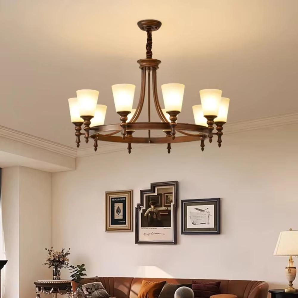 Retro Led Pendant Light Home Decoration Living Room Master Bedroom Dining Room Kitchen Hotel Light Fixture