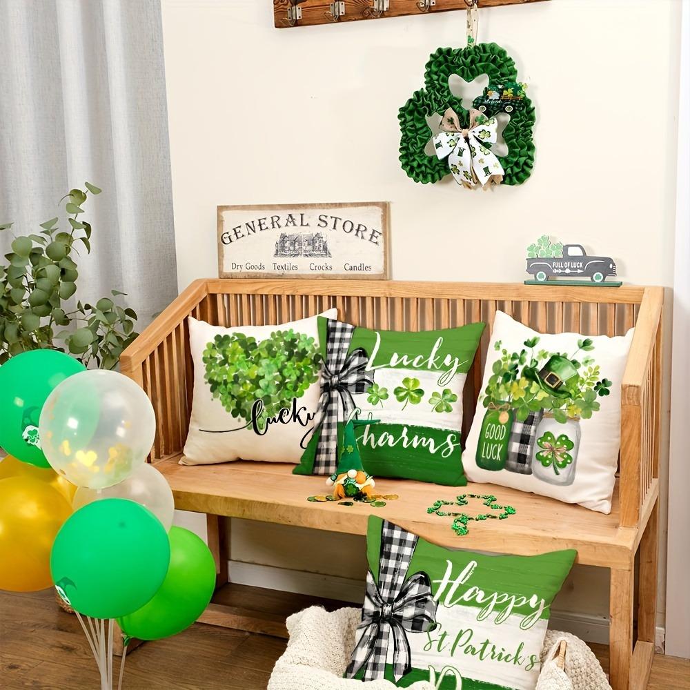 St. Patrick's Holiday decoration pillowcase is suitable for home room sofa cushion cover friend gift