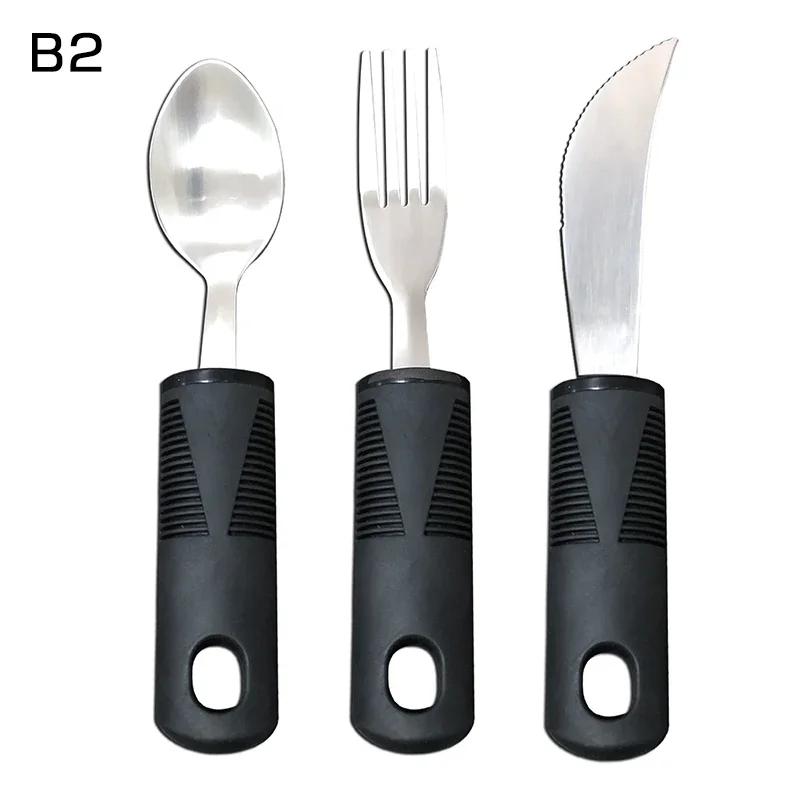 

3/4/5Pcs/Set Elderly Adaptive Utensils Disabled Bendable Feeding Dinnerwares Parkinsons Self Training Spoon Fork Tableware