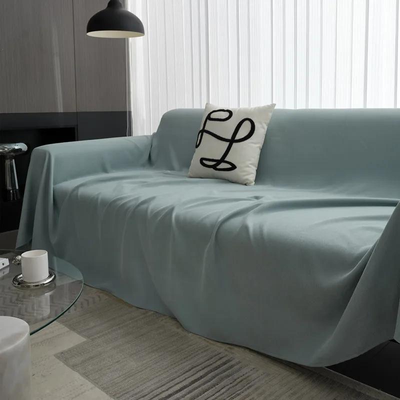 

Однотонное тканевое полотенце для дивана из шенилла, покрывало для дивана, универсальное покрывало для дивана с защитой от царапин от кошек Four Seasons 90x90cm1pcs селадоновый