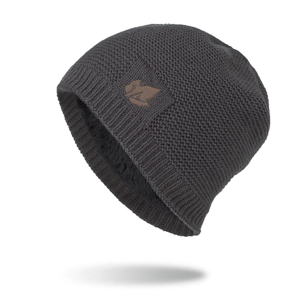 Knitted Beanie Hat Thickened Warm Lined Winter Hat for Men and Women Stretchy Slouchy Skull Cap Soft Thermal Headwear