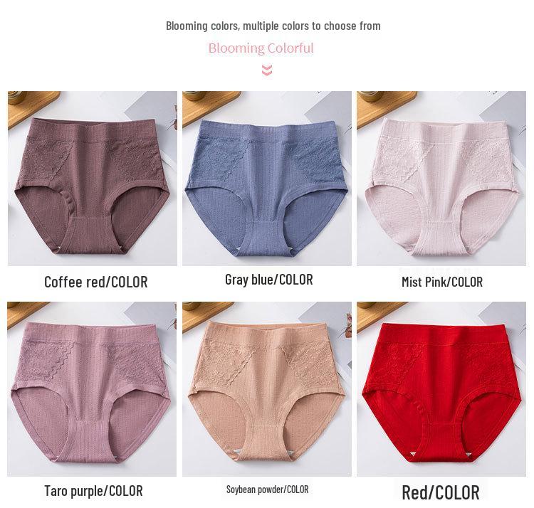 High-Waisted Cotton Briefs for Middle-Aged and Elderly Women - Comfortable, Breathable, Plus Size.