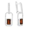 Silver Earrings with Natural Garnet 3.397ct (2204015)
