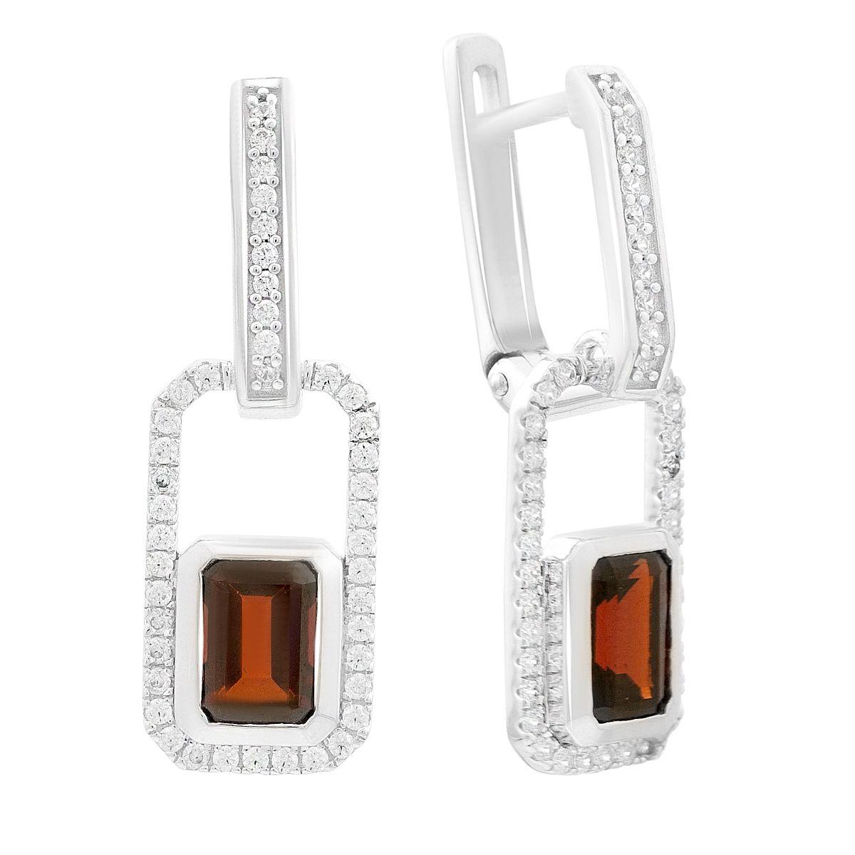 

Серебряные серьги с натуральным гранатом 3.397ct (2204015) темні цукерки apple червоний колір
