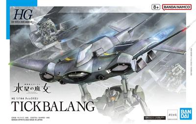 BANDAI SPIRITS HG Mobile Suit Witch of Mercury Maßstab Plastikmodell Gundam Tick-Baran 1/144 Vorgefärbt