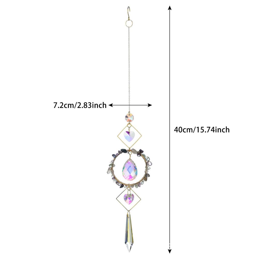 Crystal Prism Suncatcher Glass Prism Light Catching Rainbow Maker Curtain Pendant Wind Chimes Living Room Window Craft Decor