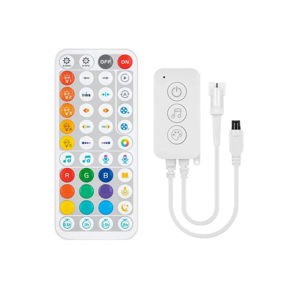 Tuya WiFi Dreamcolor SPI 2811 LED Music Controller with 44-Key Remote & External Microphone.