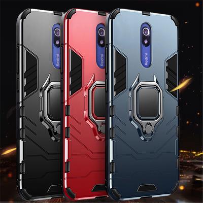 Funda con anillo de armadura para Xiaomi Redmi Note 9s 9 8 7 6 Pro 5 Plus 4 4X 7A 8A 8T K30 K20 Mi Note 10 9T CC9 CC9E A2 A3 Lite Funda trasera a prueba de golpes con soporte para coche