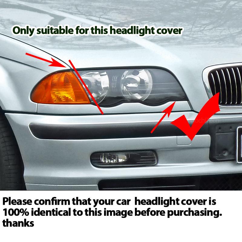Headlights Cover for BMW 3 Series E46 Sedan 4 Doors 1998-2001 Car Headlamp Lens Glass Replacement Front Lamp Shade Auto Shell