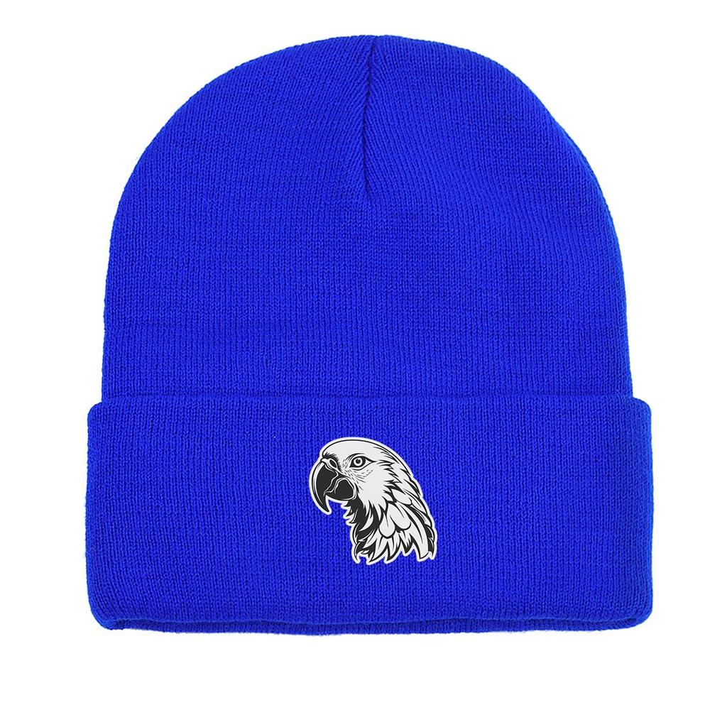 Black White Lion Winter Knit Hat Beanie, Animal Man Cap Elastic Thermal Solid Color Gorro Knitted Hat Beanie
