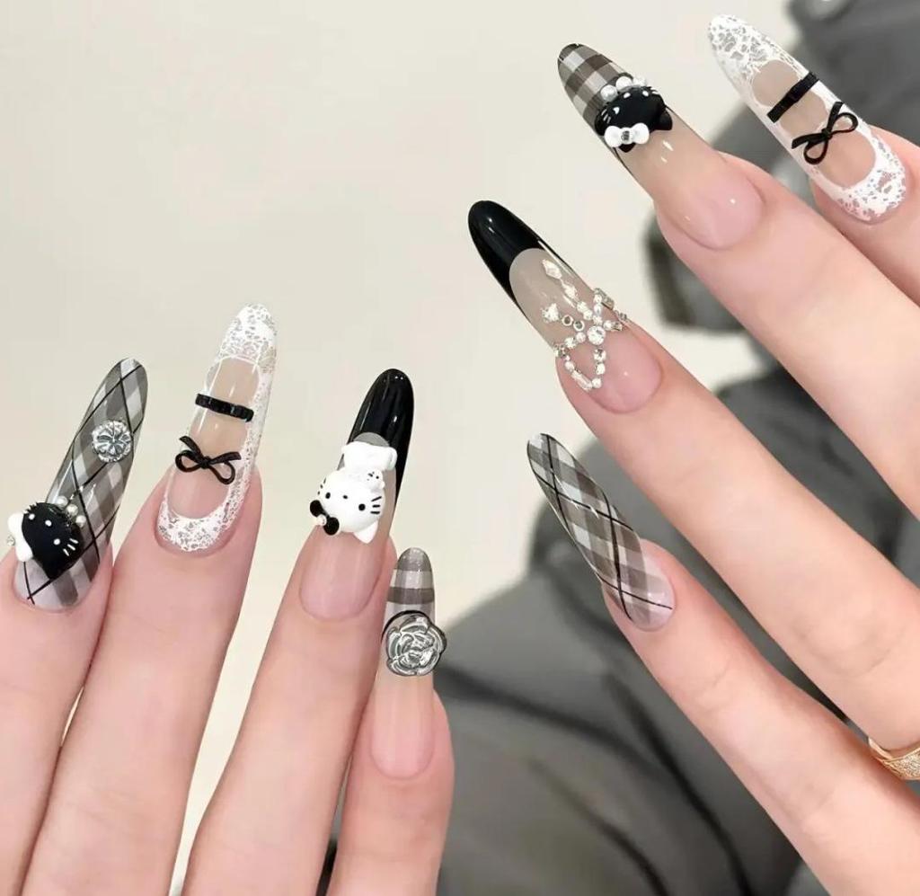Super Flash Style: High-Class Aura Cat Eye Handmade Nail Tips for Young Ladies