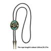 Western Cowboy Bolo Tie with Enamel Eagle Pendant Vintage Adjustable Leather Cord Necktie Necklace for Men and Women