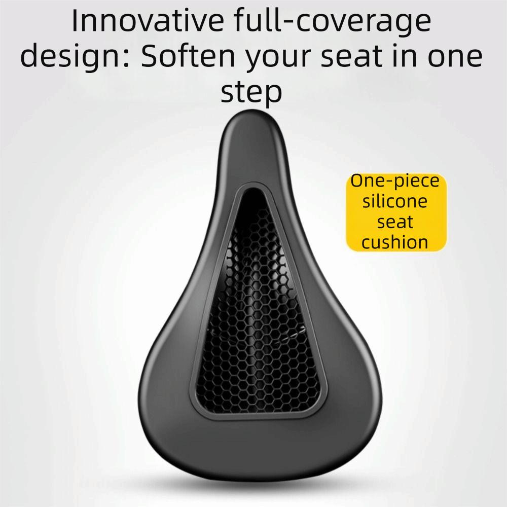Silicone Bike Saddle Cover Shock-absorbent Bike Seat Cushion Pad Bicycle Seat Cover Cycle Part