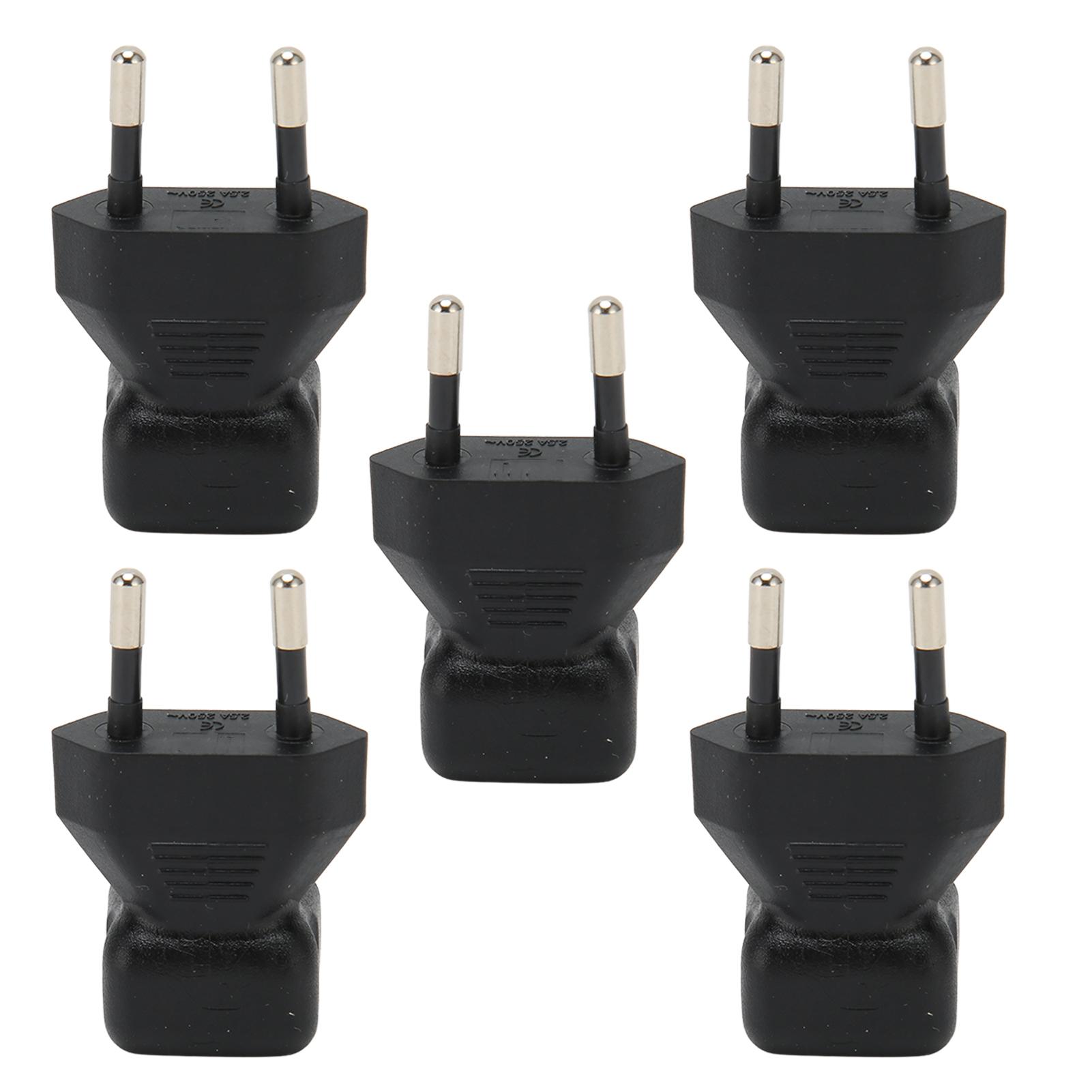 

5Pcs to IEC320 C5 Power Adapter Elbow to IEC320 C5 Power Adapter Converter for Laptop EU Plug