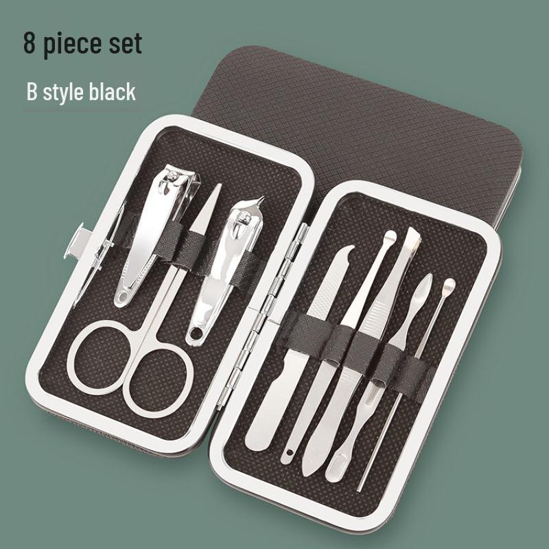

8-Piece Leather Box Manicure & Foot Care Nail Clipper Gift Set Regular
