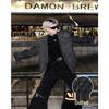 Men's Trendy Stand Collar Leather Jacket - High-End Feel, Loose Fit, Solid Color, Padded, Casual & Versatile