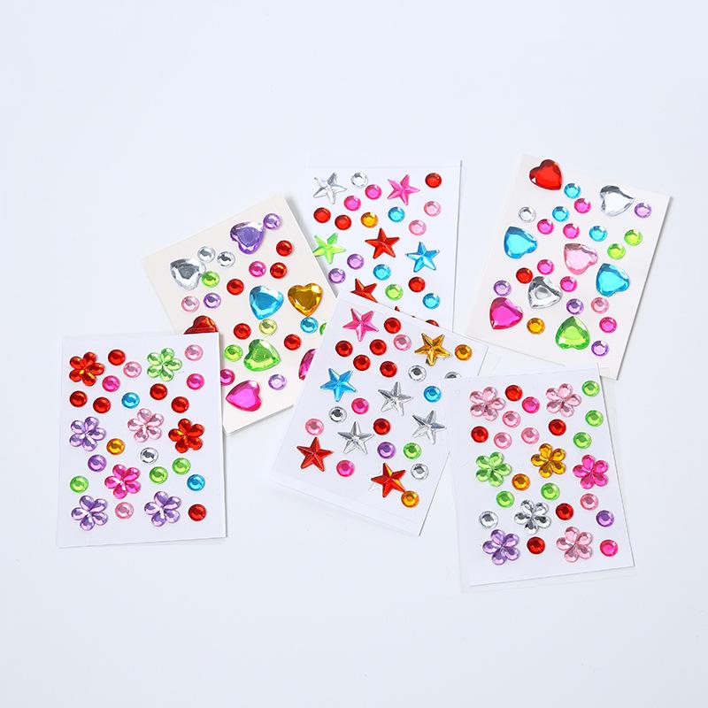 Creative Acrylic Phone Stickers: Star, Heart, Plum Blossom, Round, Custom Designs
