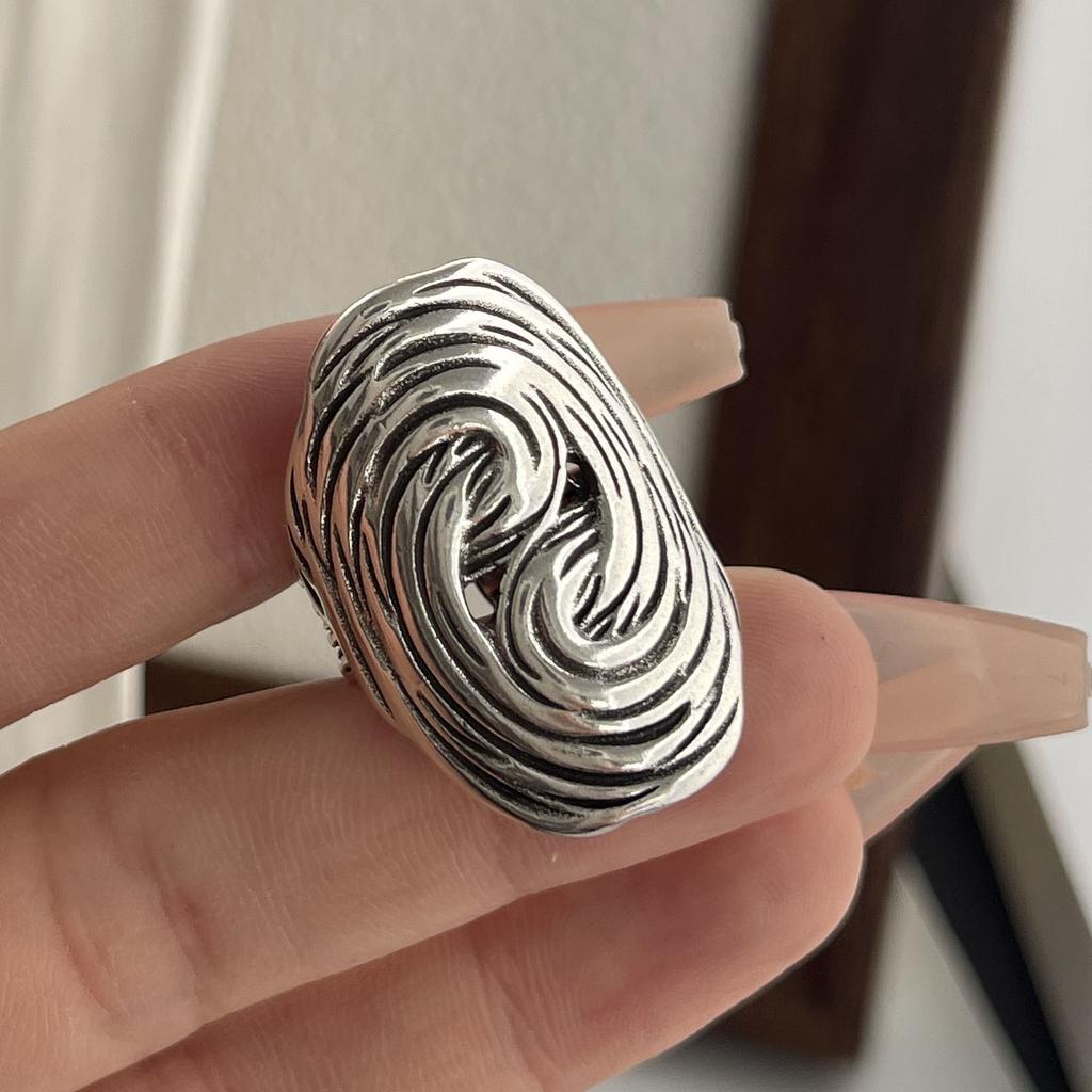 Bagues en Argent Sterling 925 pour Femmes Couple Minimaliste Fait Main Simple Anneau Rond Bande Bijoux Fins Cadeau Prévenir l'Allergie