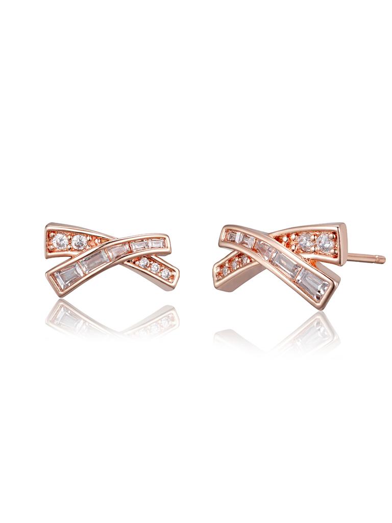 Ellejewelry 14K Gf Cross Cubic Point Earrings Elgpee568