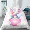 Cartoon Blue Mermaid Duvet Cover Beautiful Girl With Unicorn Bed Cover Single Double Queen King Twin Size Bedding Set For Kids