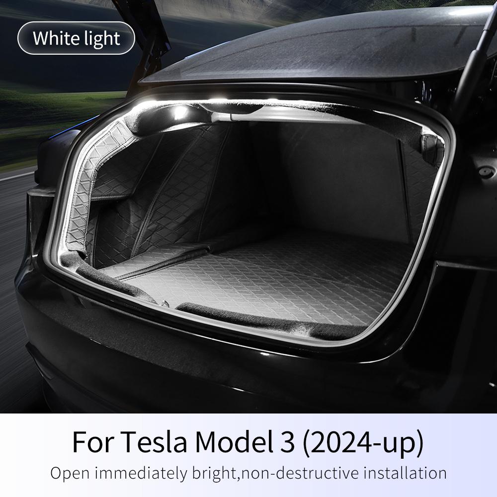 For Tesla Model 3 Highland 2024 2025 2026 Upgrade 12V Trunk Brighten LED Strip Waterproof Flexible DIY Rear Trunk Silicone Light