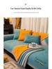 Non-Slip Cream Sofa Cushion: Four Seasons Light Luxury with Simple Embroidery