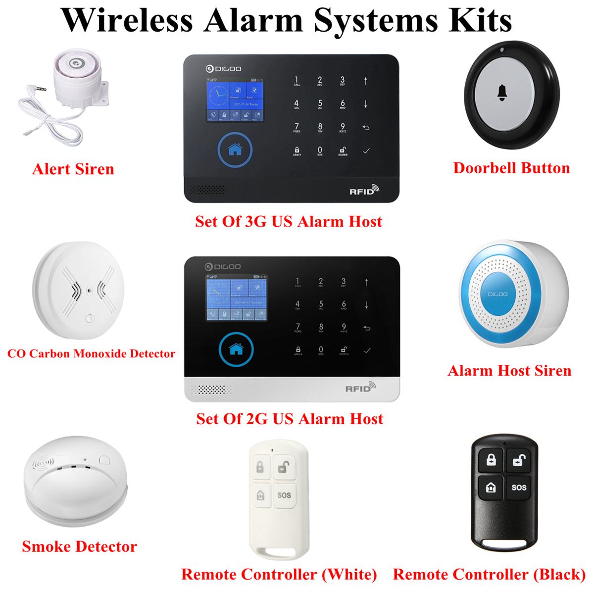 Digoo Smart Home Security Wireless Alarm System 433MHz WIFI GSM GPRS ...