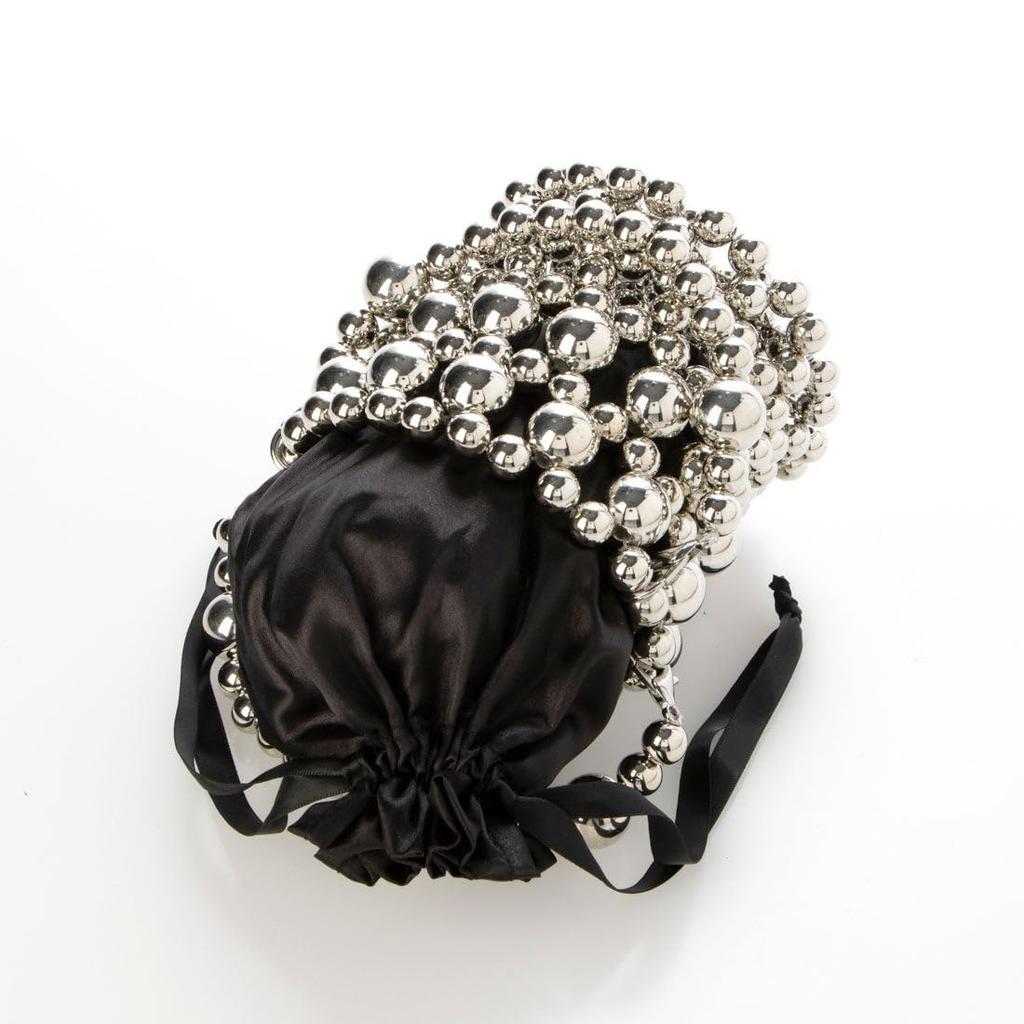 Kash Kash Metal Ball 2-Way Chain Shoulder Bag 10-00-01000 Women's Silver