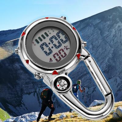Digital Carabiner Watch Luminous Anti-scratch Precise Backpack Belt Pocket Clip Latch Hooks